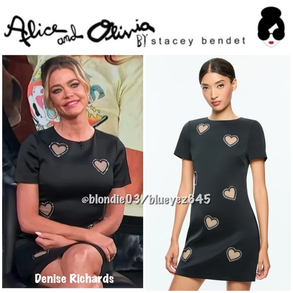 Alice + Olivia Clyde Mini Dress in Black 8 - Picture 1 of 6